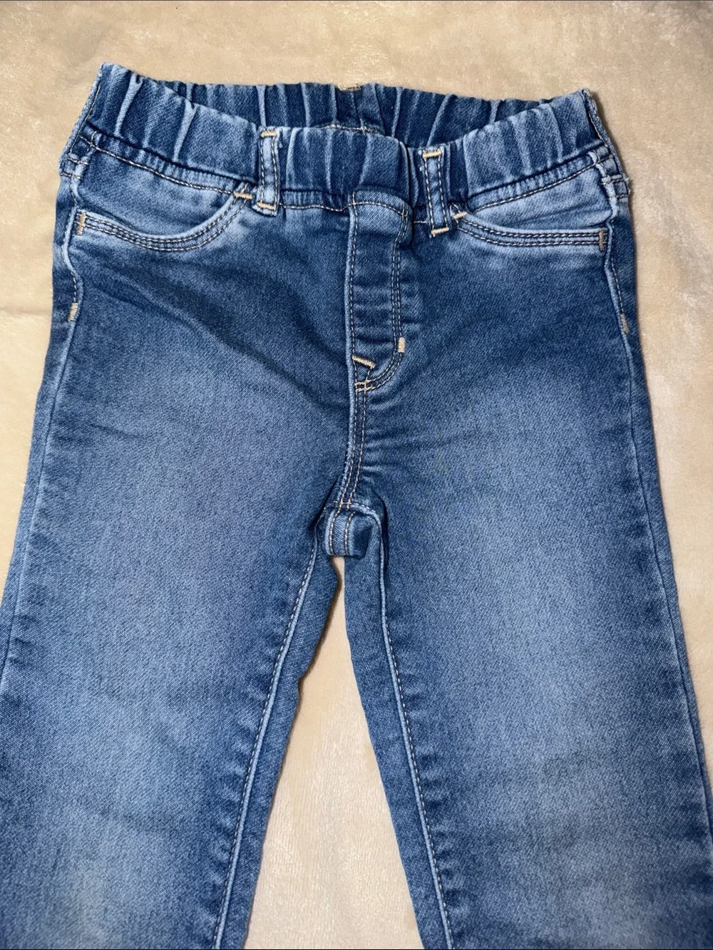 GapKids Girls' Elastic Waist Dark Blue Skinny Jeans